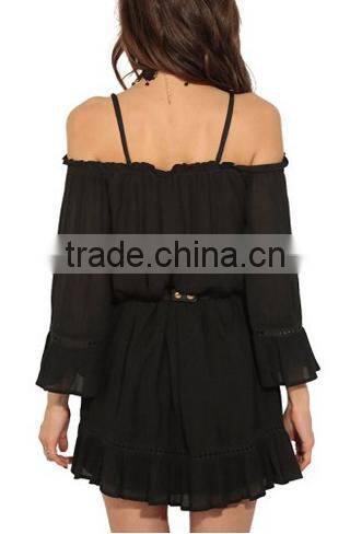 Women's Casual Butterfly Sleeve Floral Print Chiffon Dress