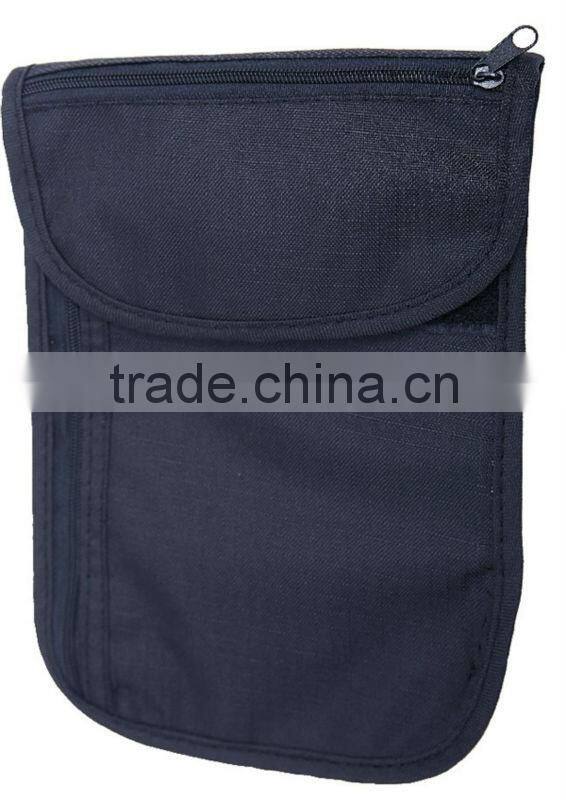 Magic Tape / Zipper /Custom Logo Travel Neck Wallet