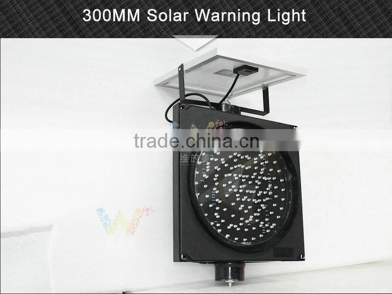 Factory Wholesales 300mm Solar Powered Road Blinker Red Flashing Warning Light
