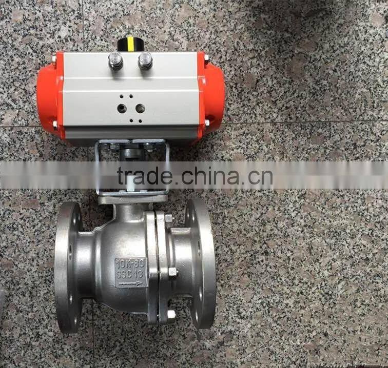 China supplier DN25 flange 304 stainless steel ball valve