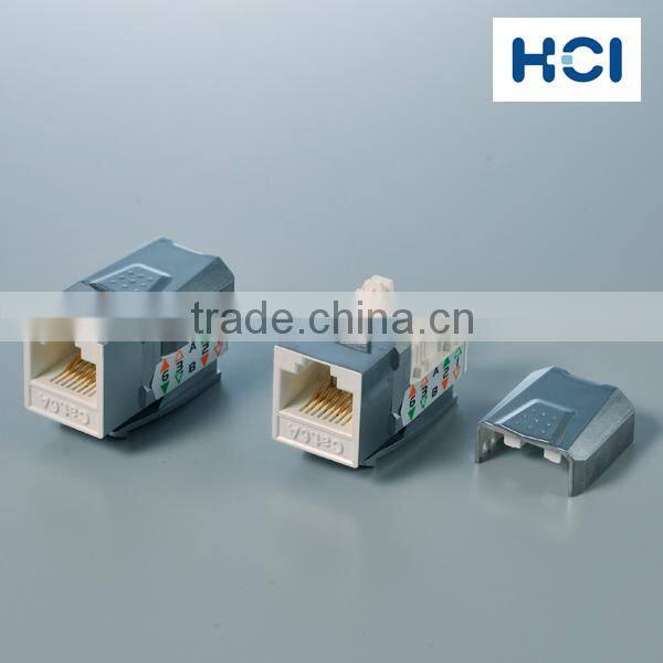 Network Solution Cat 6A 90Degree RJ45 8P8C UTP Modular Keystone Jacks