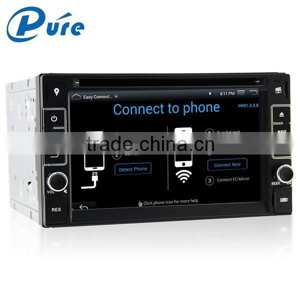 Universal Android4.4.4 OS 6.2 " 2 din car multimedia player with gps navigation system car dvd player