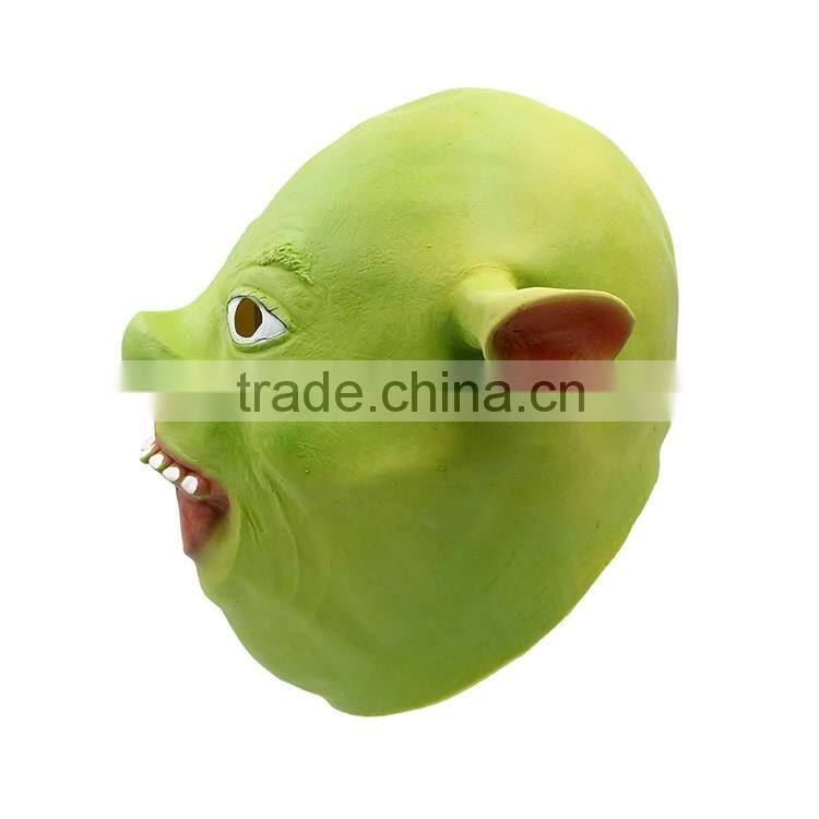 Hot Sale funny Green Unique rubber Halloween Shrek Vendetta Mask