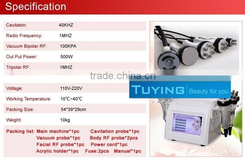 Factory wholesale 5 in 1 vacuum ultrasonic cavitation massager slimming machine with CE