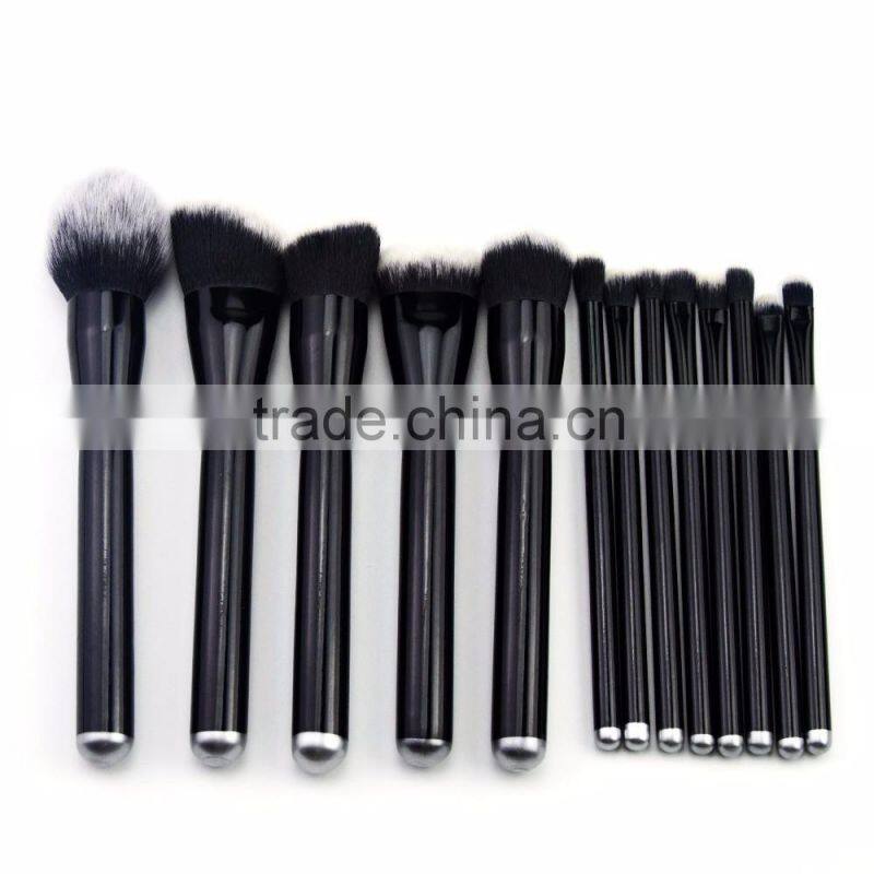 Best selling products! 13pcs / 15pcs black wood handle cosmetics make up brushes professional make up brush set !!!