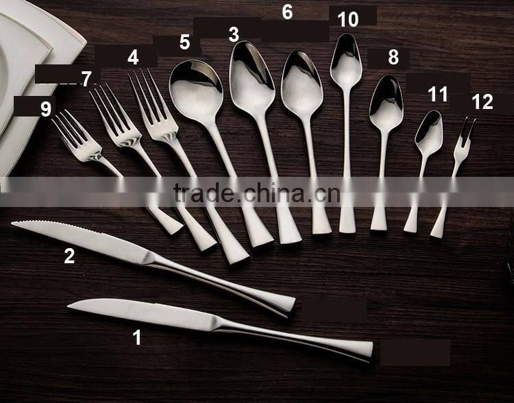new arrival 12pcs a set stainless steel flatware set for wedding party