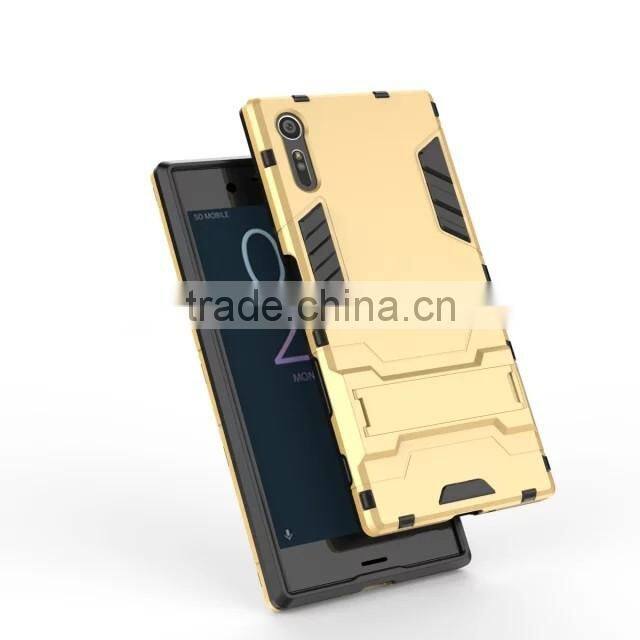 GVC Slim Hard Phone Case Robot Armor Hybrid Back Cover for Xperia XZ Compact For Sony Xperia Z5 FOR TRANSFORMER CASE KICKSTAND