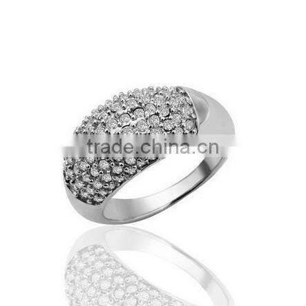 Yi Wu Style Fashion Womens Gold Crystal Rhinestone Finger Ring Jewelry&Gift