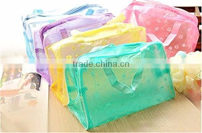 Portable travel waterproof storage pouch bag cosmetic bag pvc