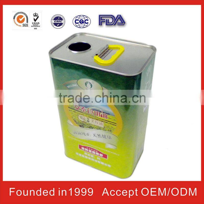 china square kitchen oil can for FDA