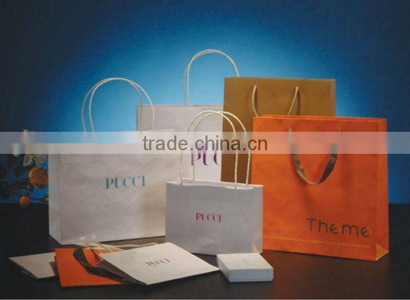 Small net paper gift bags with ribbon /paper bag for present