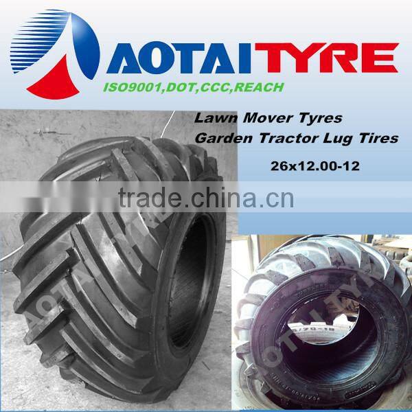 China manufacturer high quality lawn mover tractor tire 26x12.00-12