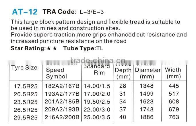 China good quality low price otr tire 23.5r25