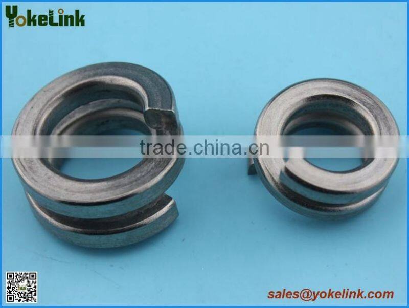 SS316 Double coil lock washer for wood pole applications