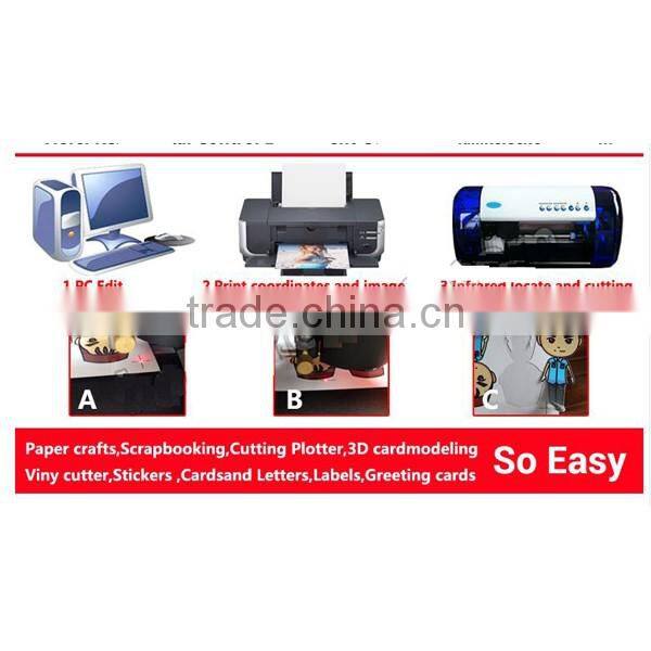 High speed accurate flatbed vinyl cutting plotter sample cutter