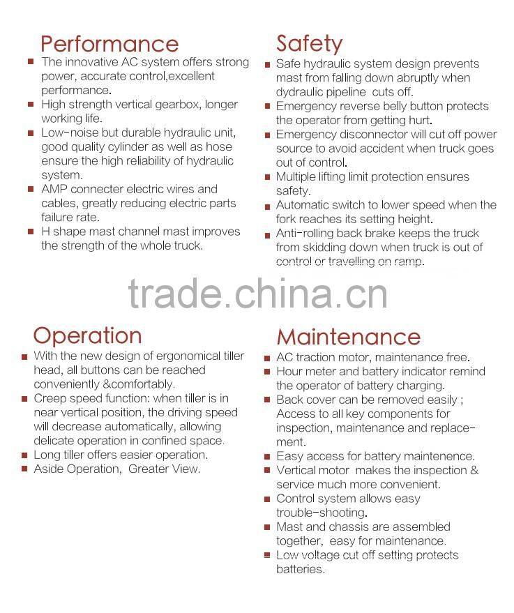 1T-1.2T Load capacity walkie Full electric stacker JEAKUE ES12 JK25