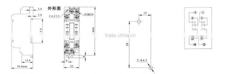 HEIGHT Hot Sale RXZE1M2C Relay Socket /8 pin Relay Socket/General relay socket with High Quality Factory Price