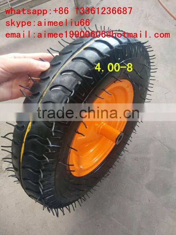 pneumatic rubber tyre 4.00-8 with 4PR outer tube