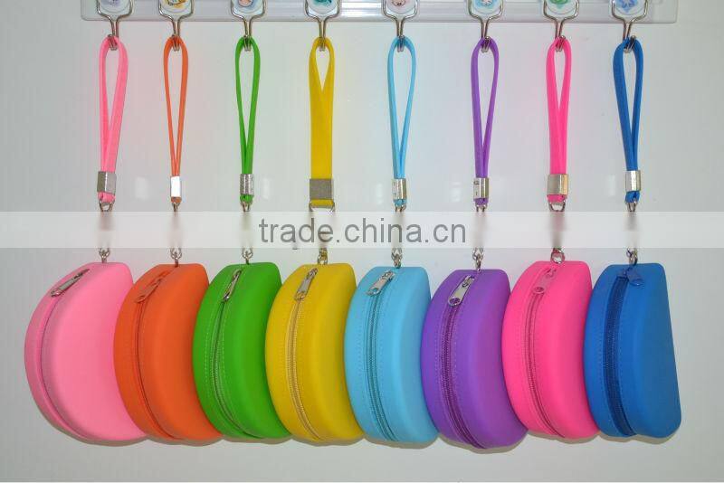 heart shape silicone wallet