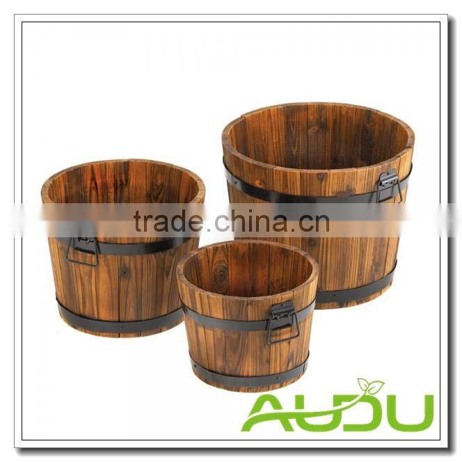 Audu French Wood Planter/Wooden Planter/Wood Flower Planter