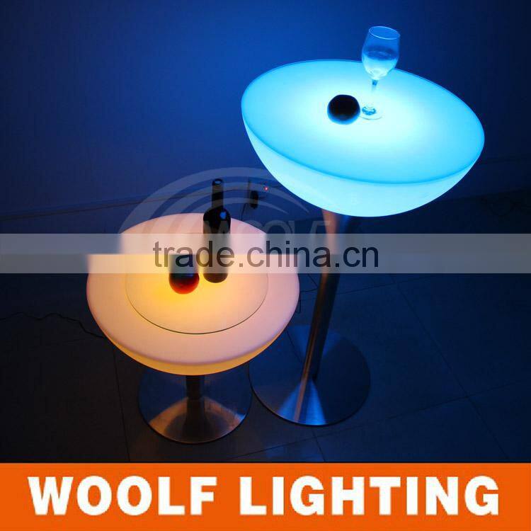 Fresh Plastic Elegant Domed Design RBG Modern Led bar Table