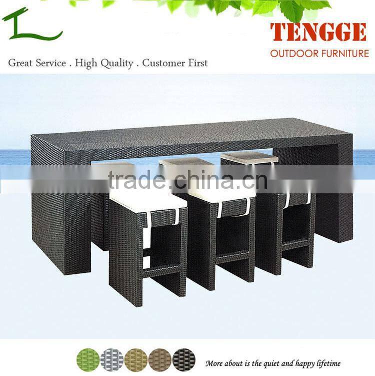 YH-8046 Most popular outdoor wicker bar tables and chairs for sale