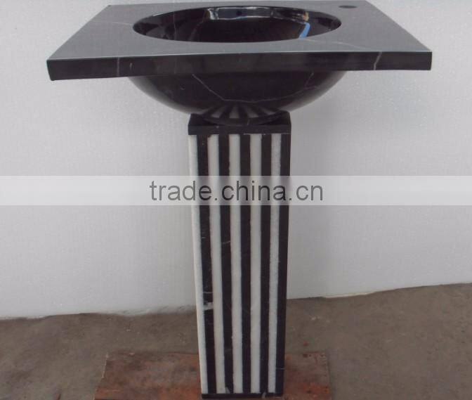Hot sell mosaic pedestal sink marble stone,natural stone