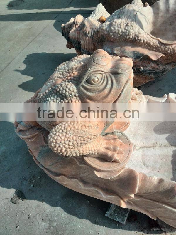 Garden decorative marble frog statue