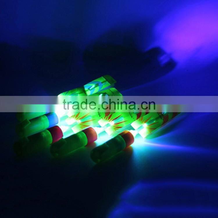 LED Rocket Launcher Copters, bamboo dragonfly toys charm
