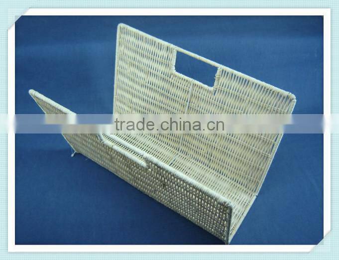White rattan storage holder