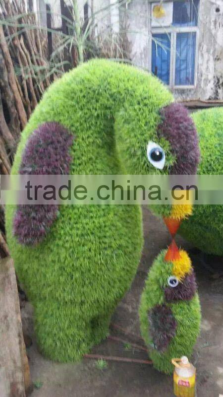 artificial plastic green sculpture for decoration fake garden