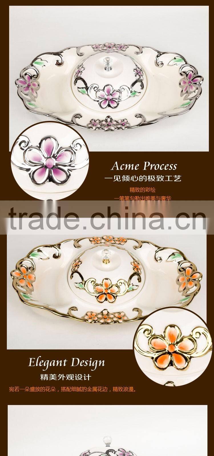 New style china fruit plate /stock soup bowl with lid in stock