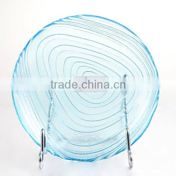 Multi Color Swung Glass Serving Plates In Party