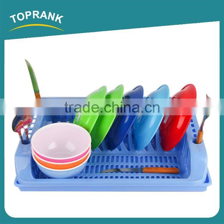 Collapsible Plastic Drying Holder Organizer Drainer Storage Kitchen Dish Drying Rack 2 Tier Dish Rack With Tray