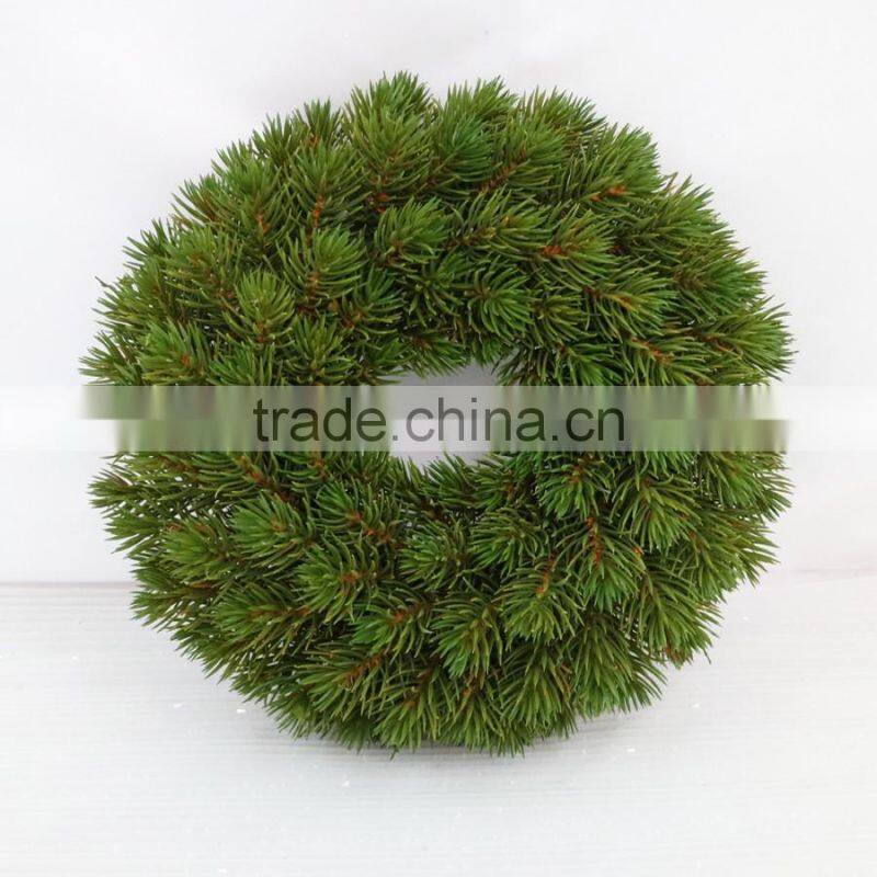 High quality plastic pine wreath for xmas decoration