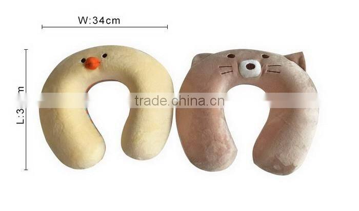 Cute Cartoon Animal U Shape Baby Headrest Neck Guard Car Pillow