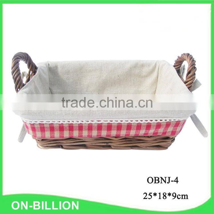 Home sundries storage wicker handmade baskets with liner