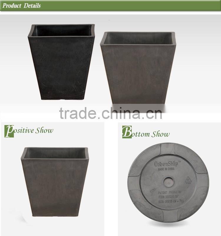 Decorative Square Flower pots wholesale From Greenship/20years lifetime/ lightweight/ UV protection/ eco-friendly