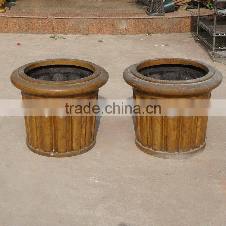Fiberglass planter flowerpot