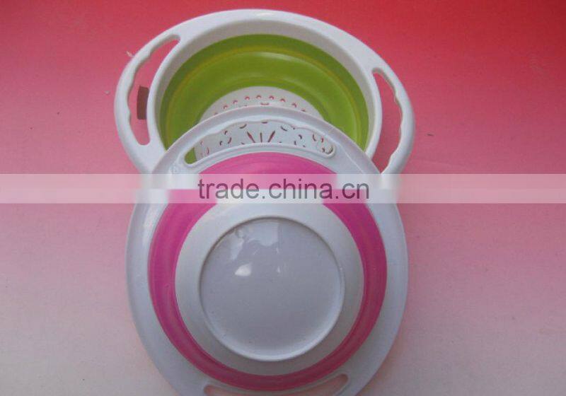 silicone washing mesh foldable basket