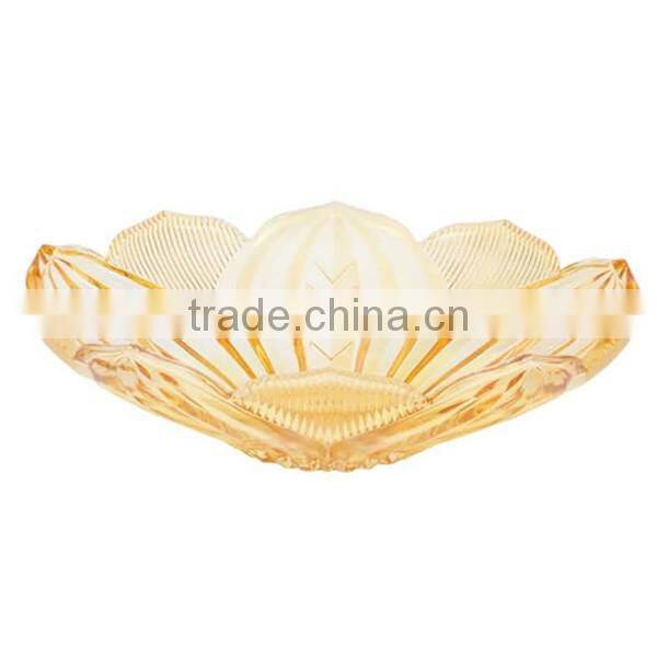 Lotus flower shape ashtray/ Newest design hotel glass centerpiece crystal salad plate/fruit plate/candy plate BHL-P21 Hot sale!