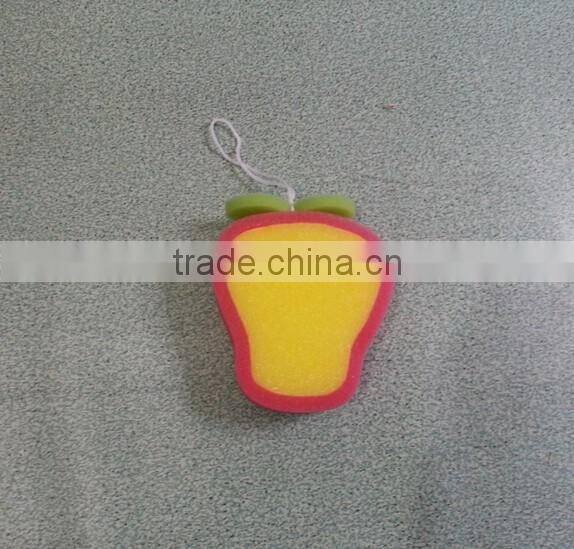 Fruit pear shape sponge customized shape cleaning sponge kitchen sponge can be printed logo