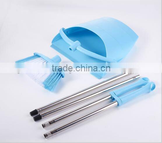 candy colour demountable plastic broom dustpan cleaning sets/long handle windproof dustpan