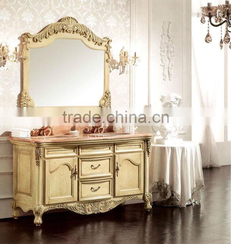 Lastest French Style Vanity Unit Design,Vintage Bathroom Vanities Mirror Cabinet,Beautiful Bathroom Furniture(BF08-4127)