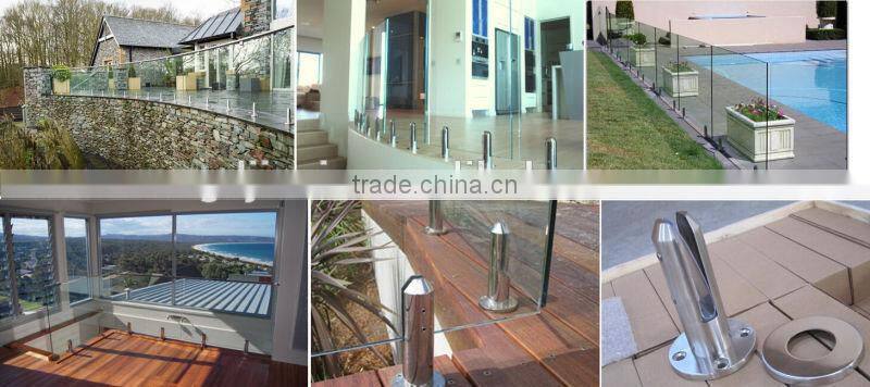 Frameless glass pool fencing glass spigot/stainless steel pool fence