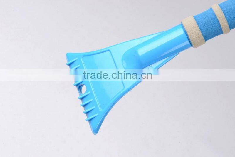 snow brush with ice scraper Two section telescopic aluminum handle