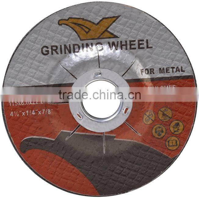 115*6*22.2mm Depressed Center Grinding Disc for metal