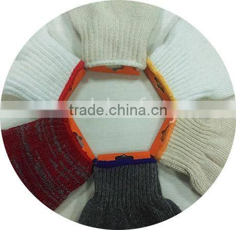 DDSAFETY Orange String Knitted Gloves Cotton Polyester Working Gloves