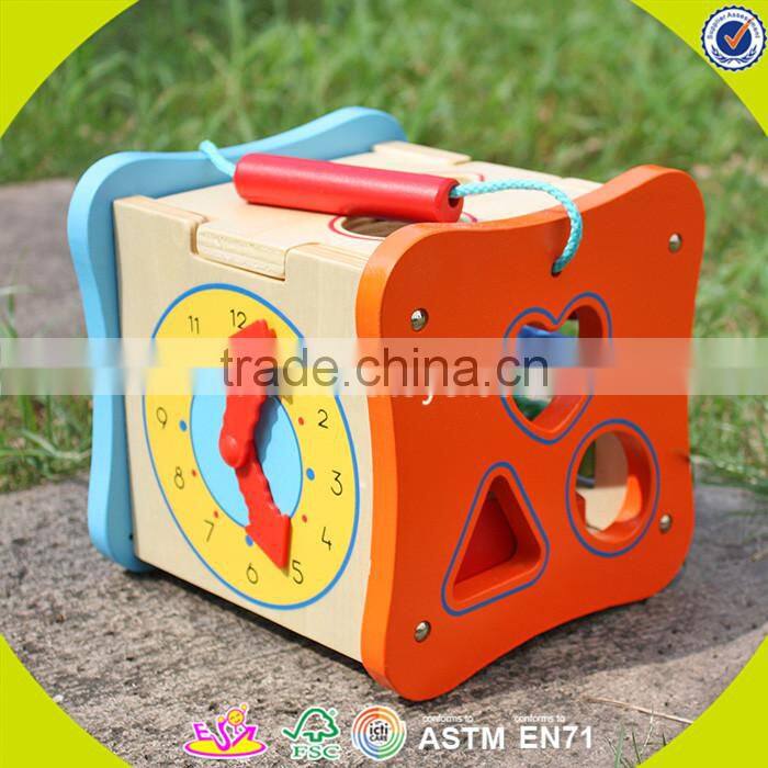 Wholesale funny wooden blocks puzzle cube interesting wooden blocks puzzle cube toy W12D001
