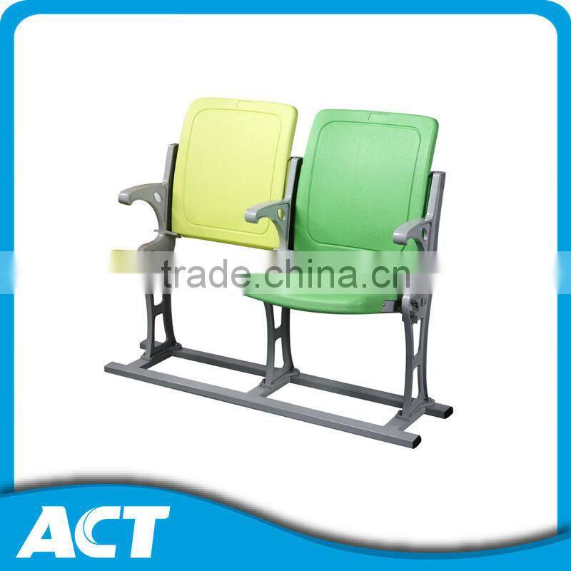Semi-upholstered HDPE blow moulded foldable stadium chair for indoor